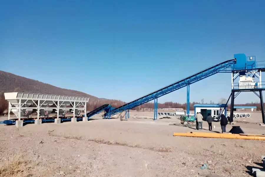 HZS60 concrete batching plant