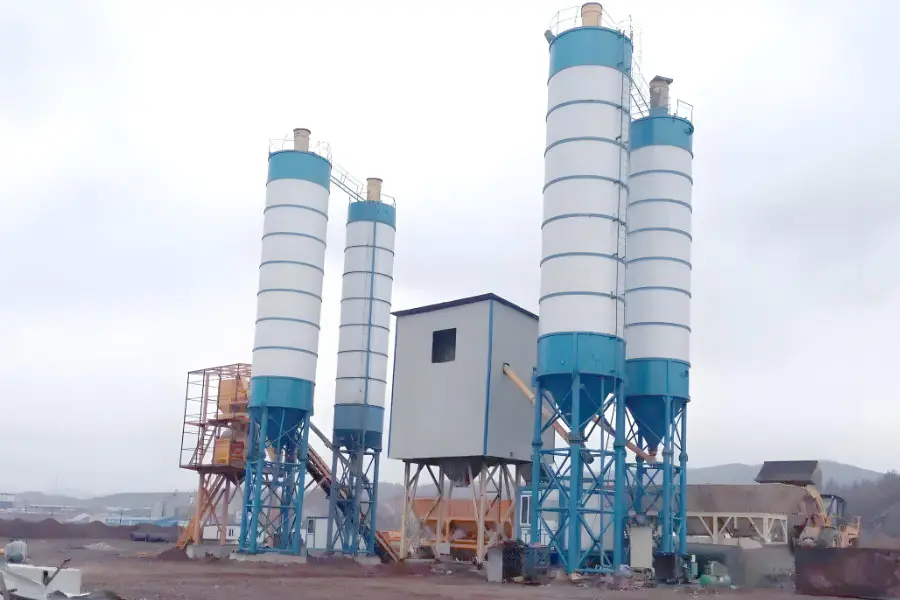HZS90 concrete batching plant